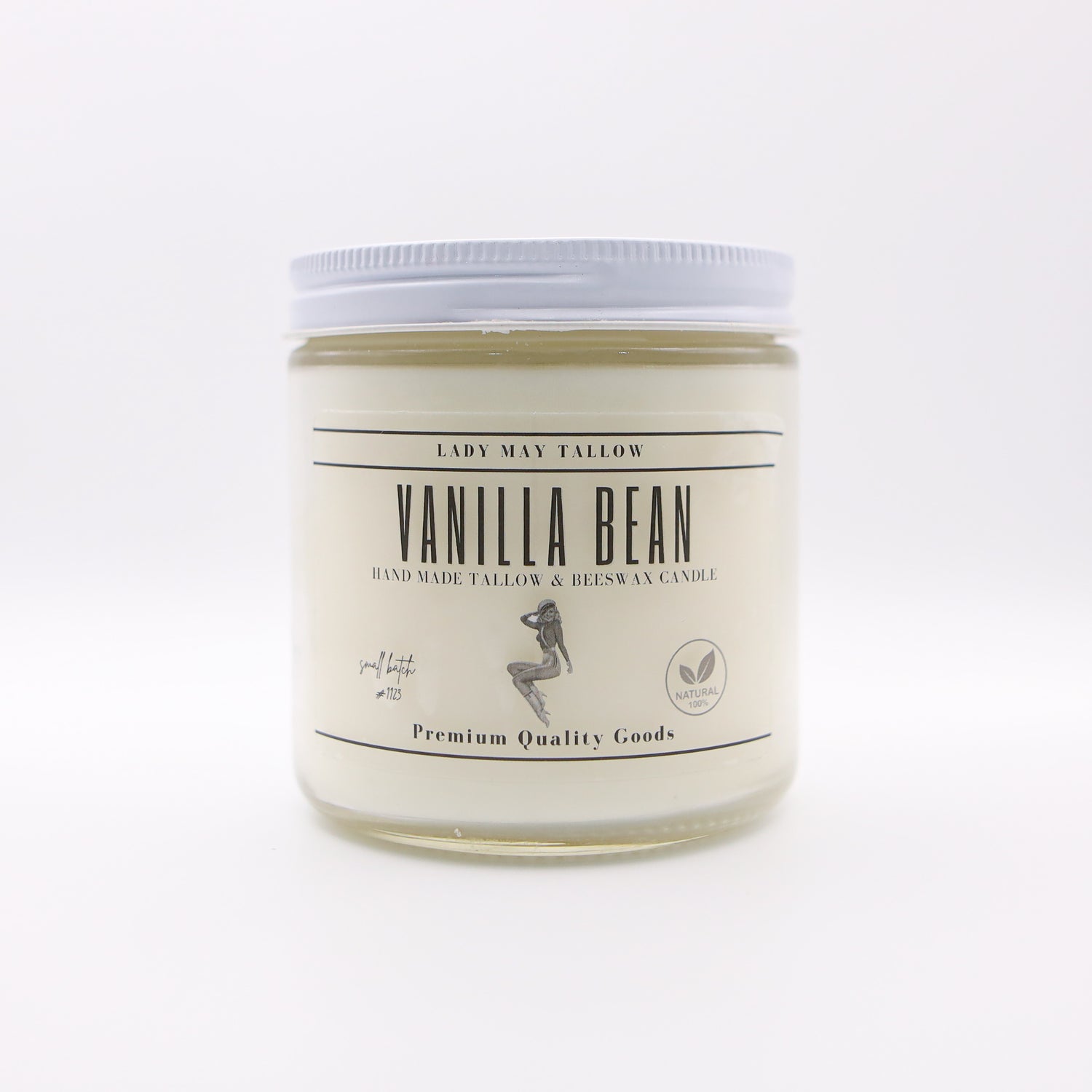 Vanilla Bean Tallow &amp; Beeswax Candle | All-Natural, Non-Toxic, Clean-Burning