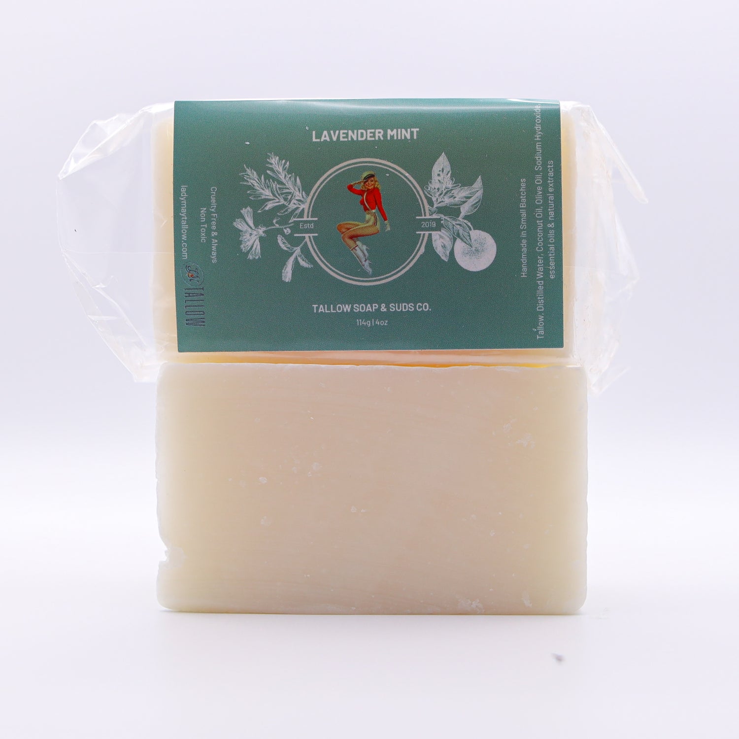 All-Natural Tallow Soap – Lavender Mint &amp; Unscented