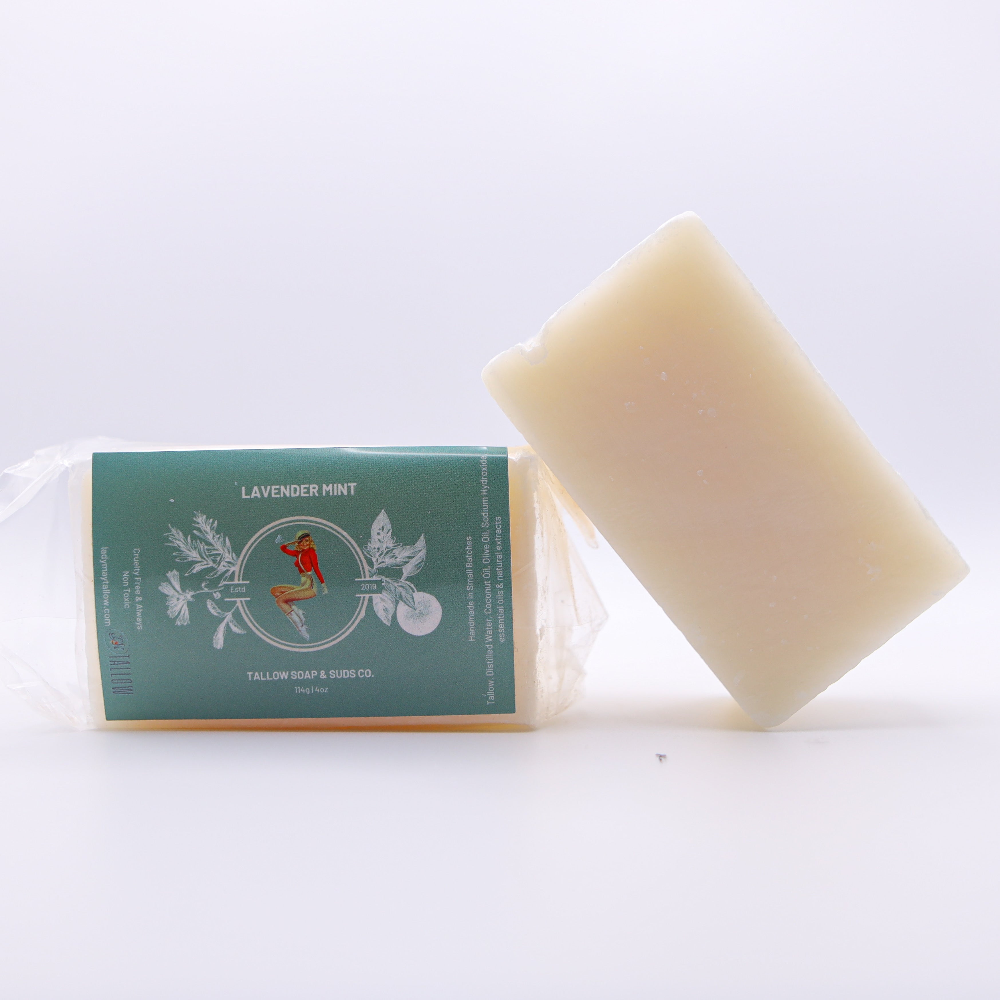 All-Natural Tallow Soap – Lavender Mint &amp; Unscented