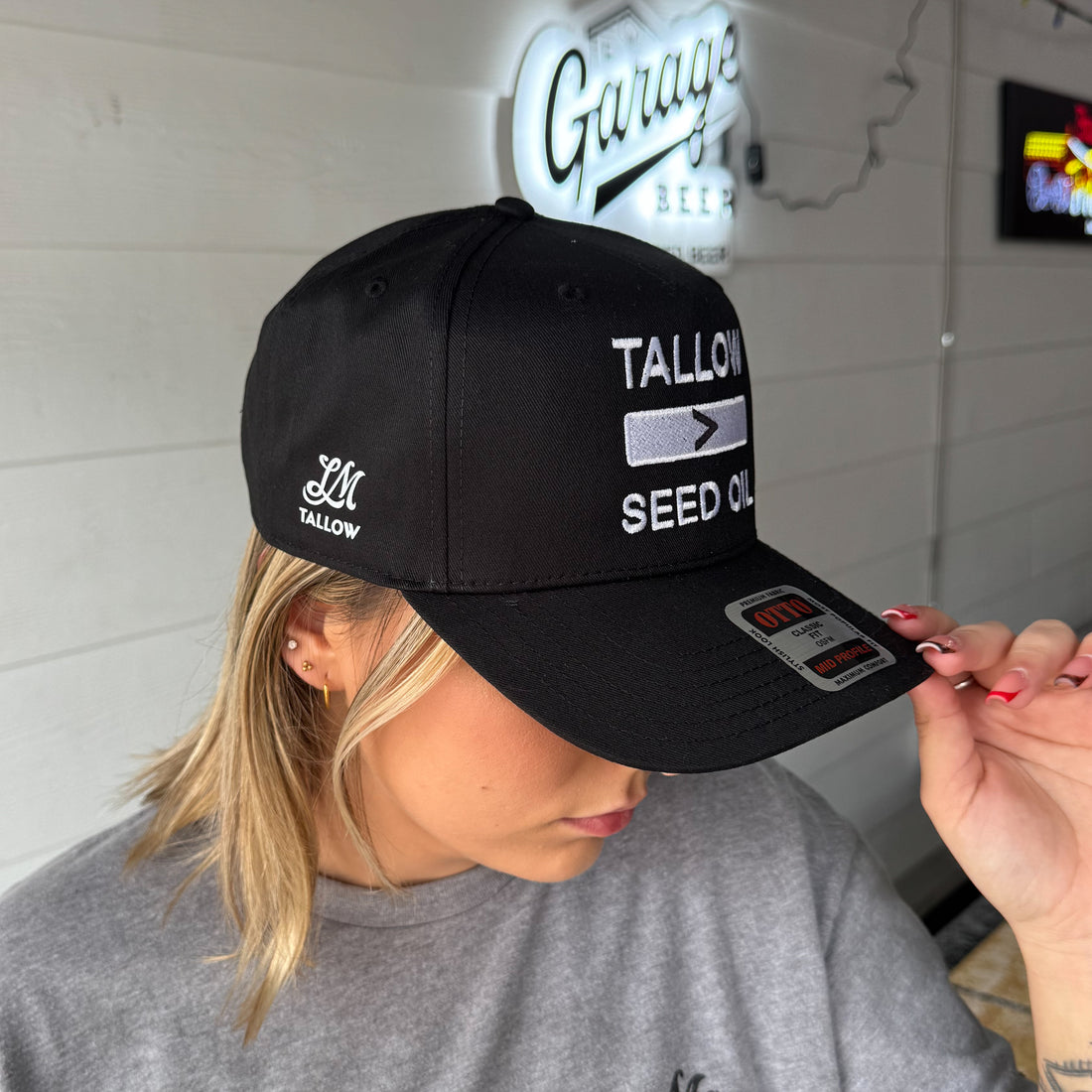 Lady May Tallow Merch | Tallow &gt; Seed Oil | Embroidered Snapback Hat