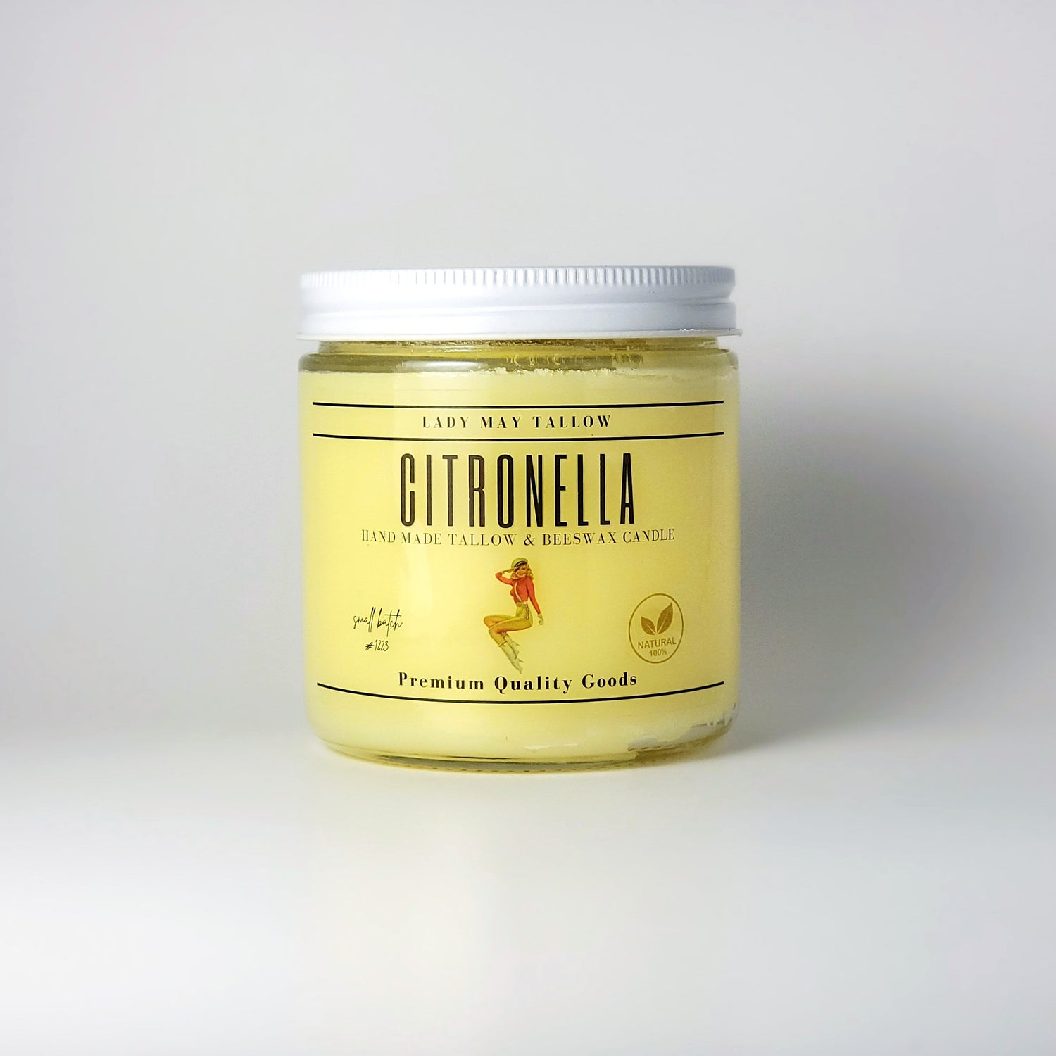 Citronella Tallow &amp; Beeswax Candle