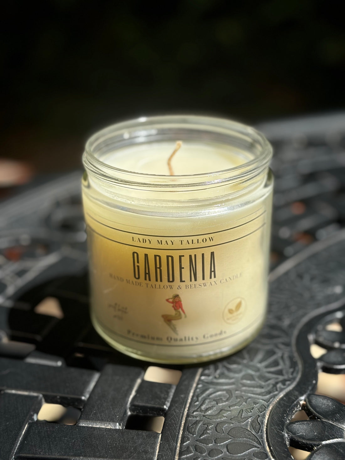 Gardenia Tallow &amp; Beeswax All natural non-toxic Candle Candle