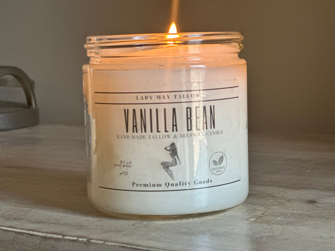 Vanilla Bean Tallow &amp; Beeswax Candle