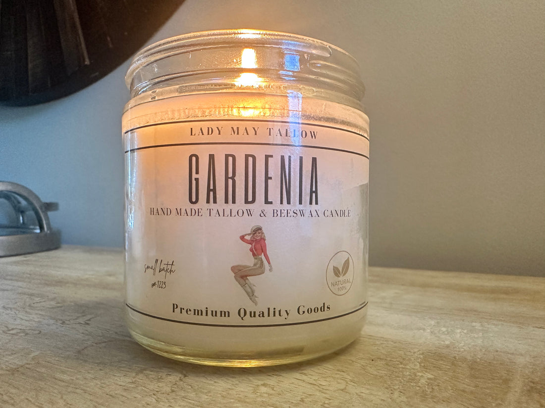 Gardenia Tallow &amp; Beeswax Candle