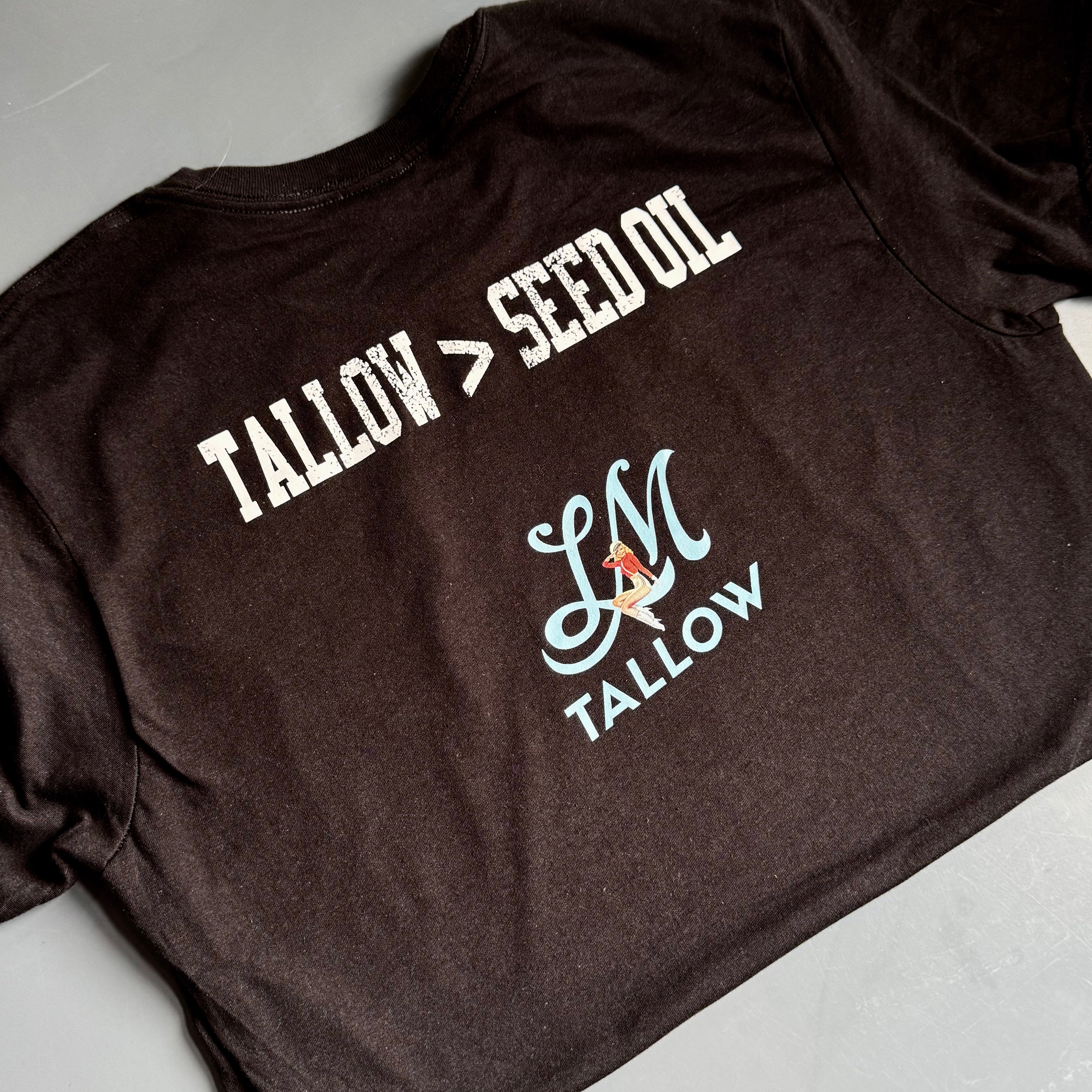 Lady May Tallow Merch | Tallow &gt; Seed Oil | T-Shirt