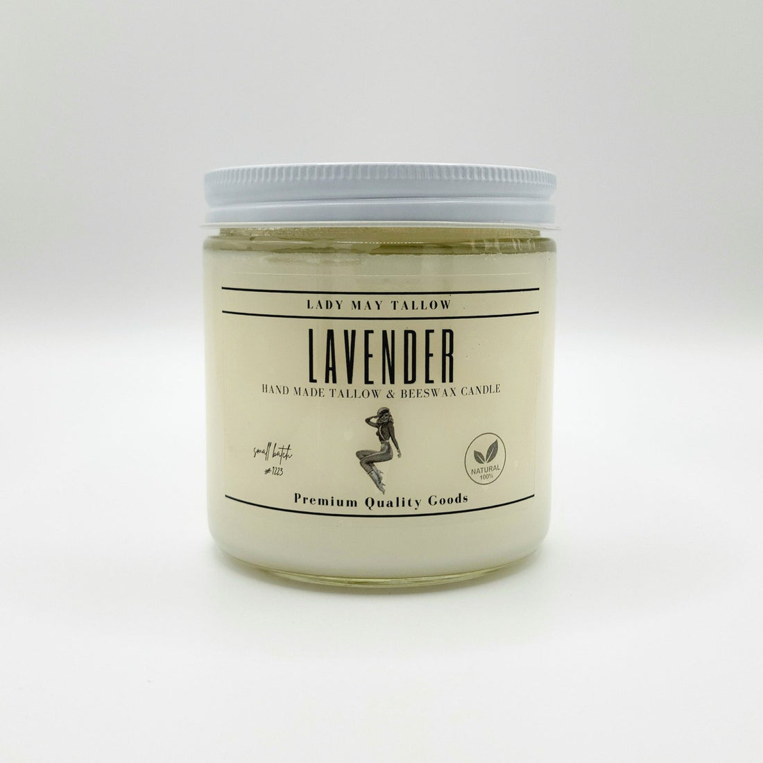 Lavender Tallow &amp; Beeswax All natural non-toxic Candle