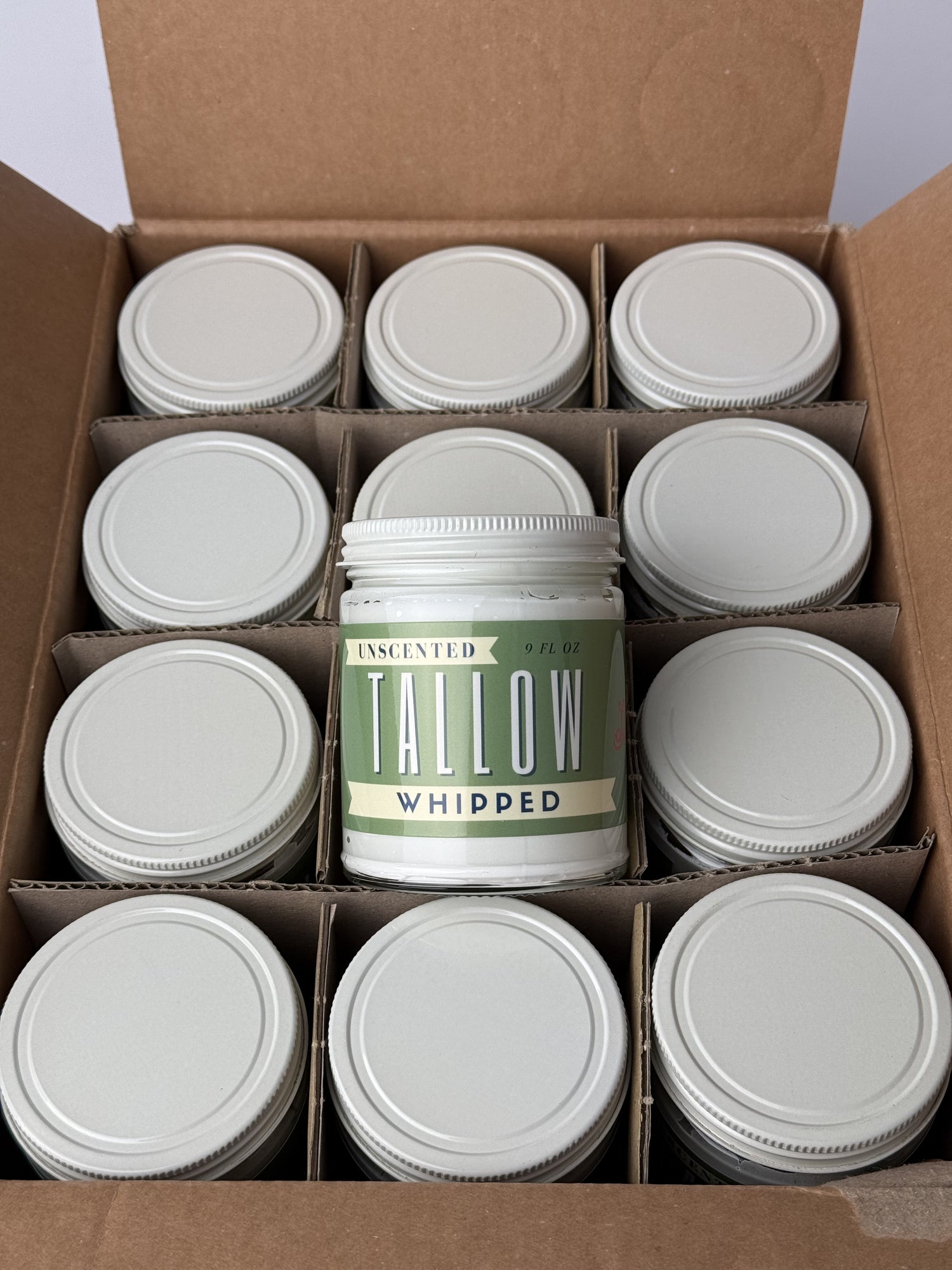 WHOLESALE - Unscented Whipped Tallow, All Natural Grass Fed Beef Tallow Moisturizer