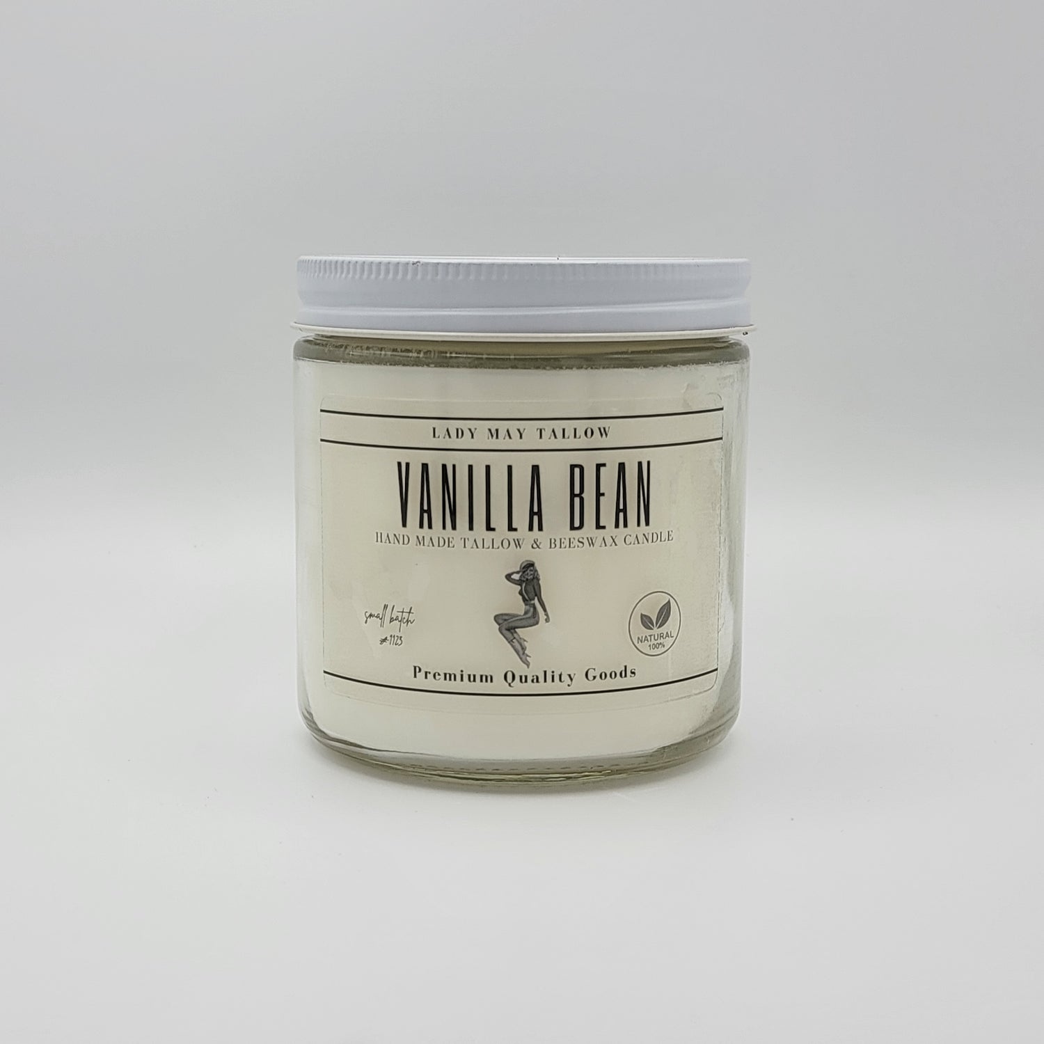 Vanilla Bean Tallow &amp; Beeswax All natural non-toxic Candle