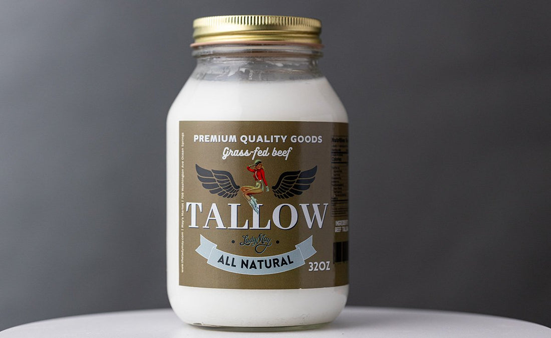 Lady May Beef Tallow, 32oz, Premium Quality Grass-Fed Beef fat